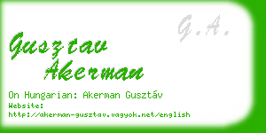 gusztav akerman business card