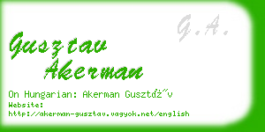 gusztav akerman business card